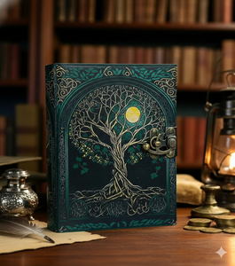 Agenda en cuir A5 fait main vintage Cadeau personnalisable Fournitures de sorcellerie antique Cahier Wiccan Prière Mystique Mythologie grecque - Product Image 1