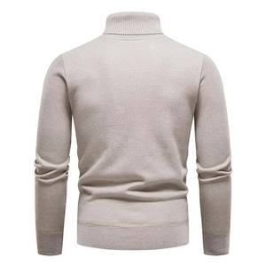 Sweater Long Sleeve Knitwear High Neck Pullover Men Clothes Fashion <b>Knitted</b> Men Sweaters 2023 Custom OEM ODM Service Breathable - Product Image 3