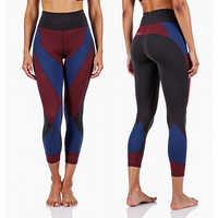 Leggings de sport pour femmes à taille haute, en coton et fibre de bambou, compressifs, imprimés, grande taille, pour yoga, entraînement et fitness