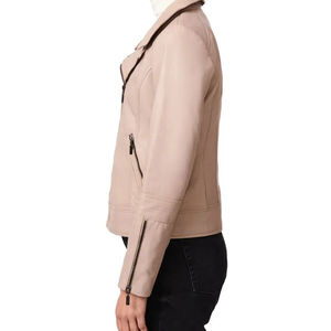 แจ็กเก็ตหนังสำหรับผู้หญิงสไตล์ปากีสถานสำหรับฤดูหนาวผ้าย้อมสีทึบออกแบบได้ตามต้องการ - Product Image 5