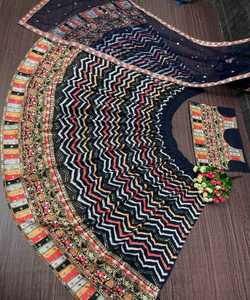 Designer Soie Lehenga Choli avec Broderie Séquence Travail Dupatta Occasion Spéciale Fête Porter Vêtement Ethnique Prix de Gros ApparelGarment - Product Image 3