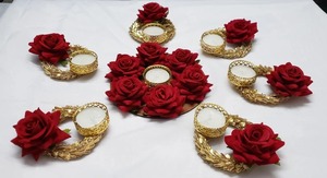 Juego de portavelas de rosa roja, tarro de vela nórdico personalizado de cilindro redondo de color Simple decorativo de lujo, venta al por mayor, frascos de vela rosa - Product Image 3