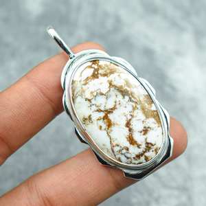 Collar de Plata de Ley 925 con Colgante de Jaspe Caballo Salvaje, Joyería Hecha a Mano con Piedras Preciosas, Regalo para Ella - Product Image 4