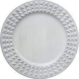 Placa redondeada con Acabado niquelado para servir alimentos, placa de cargador galvanizada, plato para servir banquetes de boda - Product Image 5