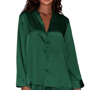 ชุดนอนผ้ากำมะหยี่สีพื้น แขนยาว ระบายอากาศได้ดี สำหรับผู้หญิง ชุดนอน 10 ชิ้น รุ่น 2026 ลดราคา - Product Image 3