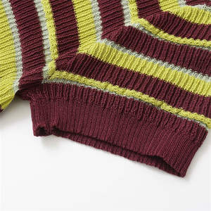 Primavera nueva moda de mujer Casual versátil rayas de punto POLO cuello de manga corta - Product Image 6