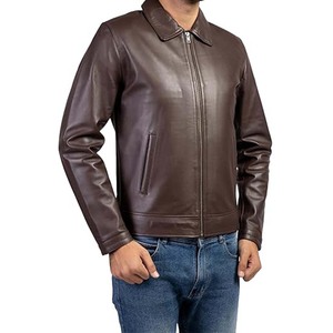 Custom Design Plain Dyed Regular Fit <b>Lightweight</b> Canvas Leather <b>Jacket</b> for Men <b>Breathable</b> Eco Friendly <b>Waterproof</b> Windproof - Product Image 5