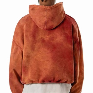 <b>Hoodies</b> Unisex Cheap Pullover High Quality Acid Washed Vintage Custom Oversized Stone Wash Distressed <b>Mens</b> <b>Hoodies</b> - Product Image 5
