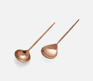 Ensemble de service en or rose Ensemble de 2 pièces en acier inoxydable Grossiste fabricant de portabilité personnalisée de première qualité à bas quantité minimale de commande - Product Image 2