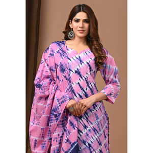 Ensemble de costume en coton fait main Ensemble de costume en coton pour femmes Ensemble de costume en coton de couleurs vives - Product Image 2