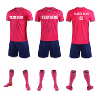 Maillot de football pour homme à manches courtes, col en V, imprimé par transfert thermique, 100 % polyester respirant, design personnalisé OEM, 300g