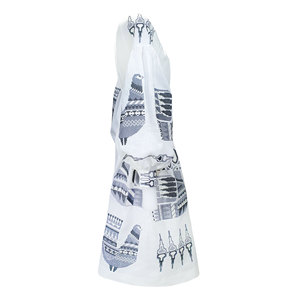 Robe longue en coton blanc brodé à manches longues pour l'été Vente en gros pour femmes ukrainiennes Robe longue élégante en coton pour femmes - Product Image 4