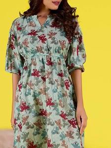 Main indienne bloc coton robe courte personnalisé mariée mariage lune de miel robe cadeau floral imprimé femme élégante robe anniversaire - Product Image 4