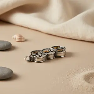 Pendentif religieux en argent 925 avec charme Jésus pour hommes et femmes - Product Image 2