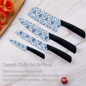Couteau de chef en céramique, imprimé floral, plastique, ambidextre, pour usage domestique, haute qualité, vente chaude, artisanat fait main, fourni par l'usine - Product Image 4