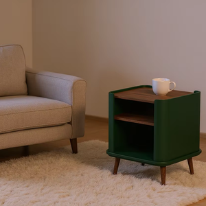 Mesa auxiliar de diseño minimalista de madera maciza de alta calidad hecha en Indonesia para muebles de sala de estar, muebles de interior - Product Image 1