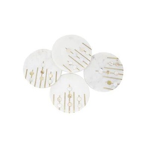 Modern Design <b>Round</b> Marble Stone Coasters <b>Placemats</b> with Decoration Panel New & Chic Mats & Pads - Product Image 4