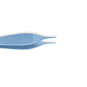 Fórceps de tejido Micro Adson de titanio de 12cm, puntas dentadas rectas, mango plano con punta de diente de 3mm, instrumentos quirúrgicos de precisión - Product Image 3