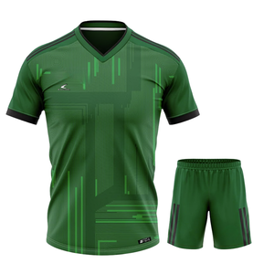 Vente flash, uniforme de football unisexe personnalisé, 100% polyester, impression numérique, logos, uniformes de football, style d'équipe, séchage rapide, manches courtes - Product Image 3