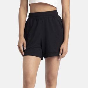Mode été Shorts vêtements de sport respirant décontracté couleur unie noir vêtements pour femmes Shorts pour femmes pantalons de Fitness avec poches - Product Image 1