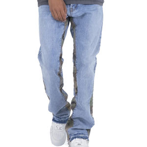 Vente en gros de jeans grande taille pour hommes denim coupe ample mode décontractée confortable production de jeans en vrac et approvisionnement sur mesure - Product Image 6