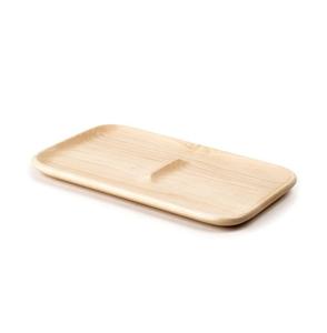 Plateau en bois, plateau de service pour le petit-déjeuner, table à café, poignées en bambou, plat à bonbons, plat à nourriture en bois, plat à pain, plat à pâtisserie, plat rectangulaire pour le déjeuner - Product Image 2