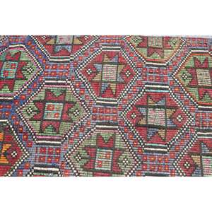 Alfombra Turca Vintage Pequeña de 2.7x4.5 pies, Alfombra Oriental Roja de Lana - Product Image 5