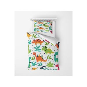 Ensemble de housse de couette simple Dinasaour King avec 1 taie d'oreiller Poids personnalisable Impression numérique de haute qualité - Product Image 1