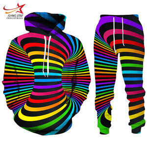 Pantalon à capuche à fermeture éclair imprimé personnalisé pour hommes survêtement de sport en polyester coupe-vent avec poches surdimensionnées pour l'hiver grande taille - Product Image 6