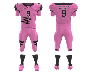 Uniformes de fútbol americano personalizables, Conjunto de jersey de tela brillante de manga corta, tallas grandes para jóvenes y adultos, disponible en Pakistán - Product Image 4