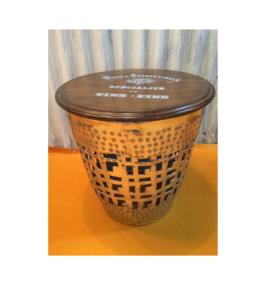 Bonnet moderne élégant en bois en forme de coupe conception fer métal Table d'appoint nouveauté salon Accent meubles - Product Image 2