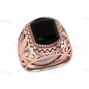 Bague en laiton classique pour hommes bijoux de mode turcs personnalisés d'Inde magnifiques et élégants avec un cadeau de Noël au design simple - Product Image 2