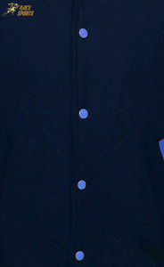 Chaqueta con letras de béisbol personalizada para adultos y jóvenes, chaqueta universitaria con manga de cuero de color real para hombre - Product Image 4