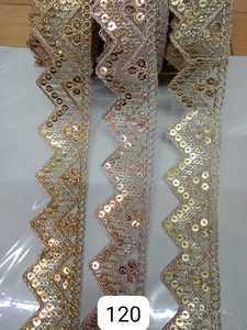 Bordes de encaje bordados de primera calidad hechos a medida para prendas y accesorios. Disponible en una variedad de colores anchos bordados - Product Image 2