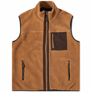 Chalecos de lana con cremallera completa para hombre con logotipo personalizado Etiqueta de impresión y bordado para senderismo Ropa de trabajo al aire libre y uniformes - Product Image 1