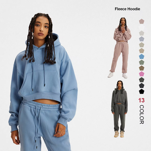 Sweat à capuche vierge personnalisé pour femmes Sweat à capuche en coton polaire français de haute qualité pour femmes - Product Image 1