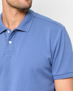 เสื้อโปโลสำหรับผู้ชายสไตล์ไม่ซ้ำใครเสื้อกอล์ฟปักลายสีพื้นเสื้อโปโล - Product Image 4