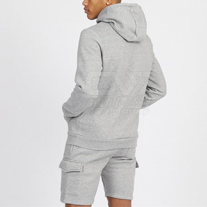 Venta directa de fábrica Sudadera con capucha de lana para hombre y conjunto corto Etiqueta privada Sudadera con capucha de lana para hombre hecha a medida y conjunto corto - Product Image 2