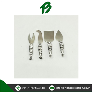 <b>Cheese</b> Knives <b>Set</b> Supplier of Aluminium X Mass Tree Design Handle <b>Cheese</b> <b>Set</b> for Tableware Cutlery Use Manufactured in India - Product Image 3