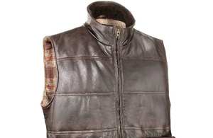 Hot Sale Custom Leather Jacket Washed <b>Vest</b> Coat <b>for</b> Winter Direct From Manufacturers - Product Image 5