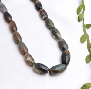 Agate thạch anh mịn tumbles L <span class=keywords><strong>16</strong></span> inch tự nhiên agate thạch anh tumbles cho đồ trang sức mỹ làm đá quý 20x12 đến 16x9mm chất lượng hàng đầu - Product Image 1