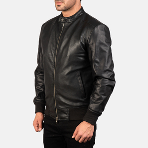 Veste en cuir Vêtement d'extérieur en cuir véritable Mode d'hiver Artisanat de qualité supérieure Construction durable Texture lisse Col montant - Product Image 5