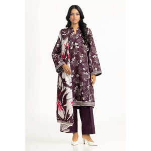 Traje Estampado Khaddar de 3 Piezas Estilo Casual IUSTKSD-1411 - Product Image 2