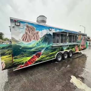 Remorque standard de camion de nourriture remorque mobile entièrement équipée de restauration rapide de BBQ de cuisine d'acier inoxydable - Product Image 4