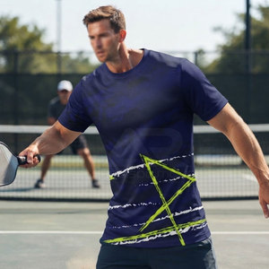 Ropa Deportiva de Alto Rendimiento, Camiseta de Pickleball Personalizada, 100% Poliéster, Corta, Ecológica, Transpirable, para Entrenamiento, para Hombre - Product Image 6