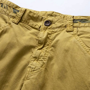Pantalones cortos Cargo de algodón para hombre al por mayor, de secado rápido, transpirables, de talla grande, con cintura media y logotipo, informales, multibolsillos, de alta calidad, sólidos - Product Image 3