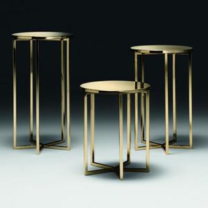 Metal Gold and Stylish Metal Coffee <b>Side</b> <b>Table</b> with an Antique Finished for <b>Vintage</b> Themed for Bedroom Rooms - Product Image 3