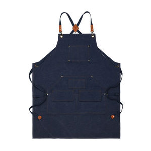 Custom Logo Printed Canvas Bib Sleeved <b>Apron</b> Waterproof and Oil-Resistant Work Clothes for Summer for Party Wear - Product Image 3
