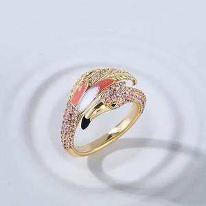 Bague de mode en argent sterling Jeulia Love and Passion Pink Flamingo - Product Image 4