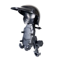 Support de téléphone pour moto avec chargeur sans fil 15W, anti-vibration, antivol, fixation sur guidon et rétroviseur